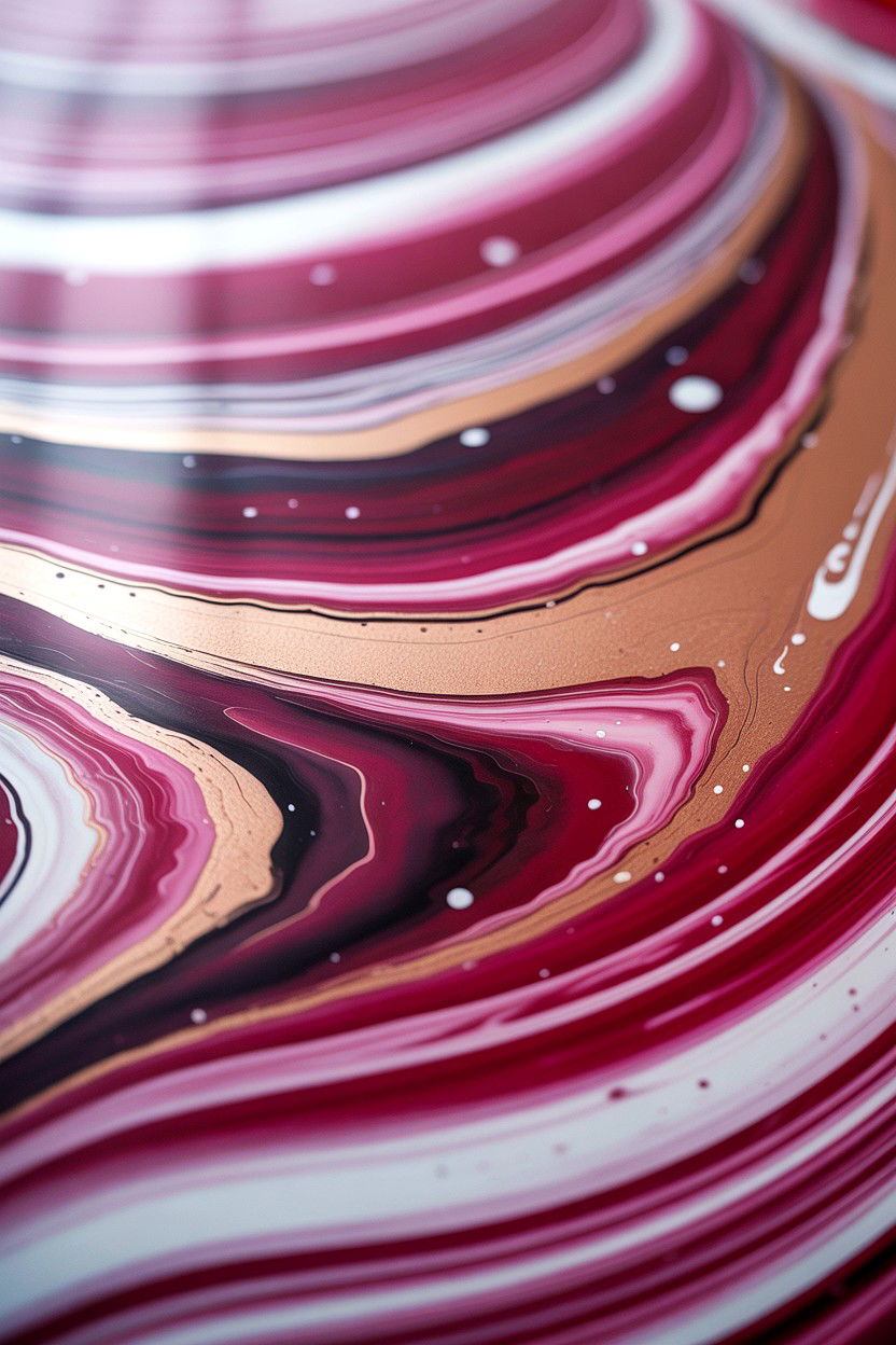 Acrylic Pour Art - 25 Valentine's Day Art Class Ideas