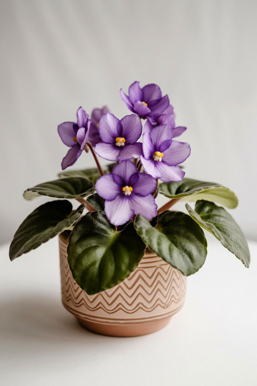 African Violet Potted - 25 Valentine's Day Potted Plant Ideas