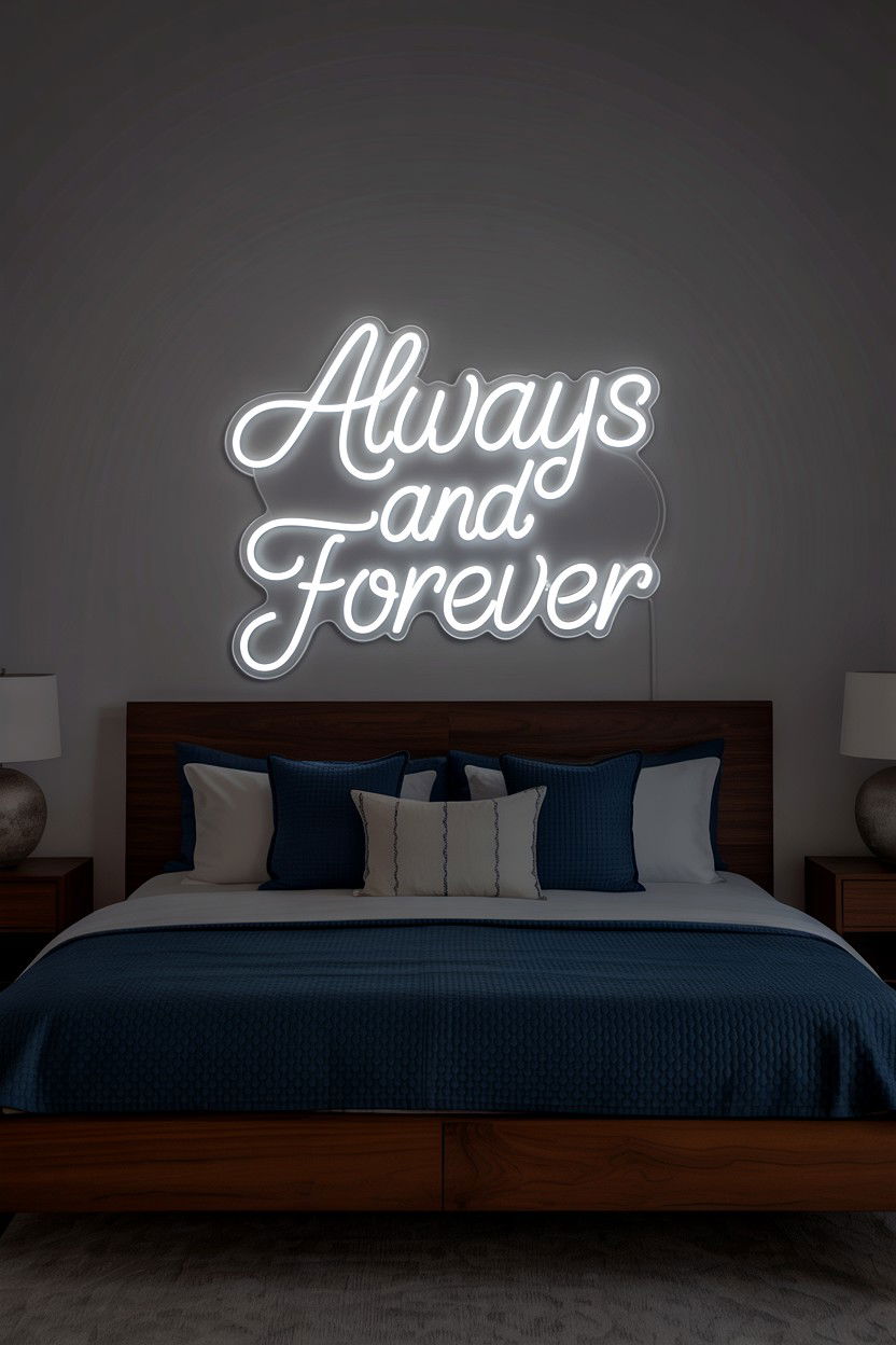 Always And Forever Neon Sign - 25 Valentine's Day Neon Sign Ideas