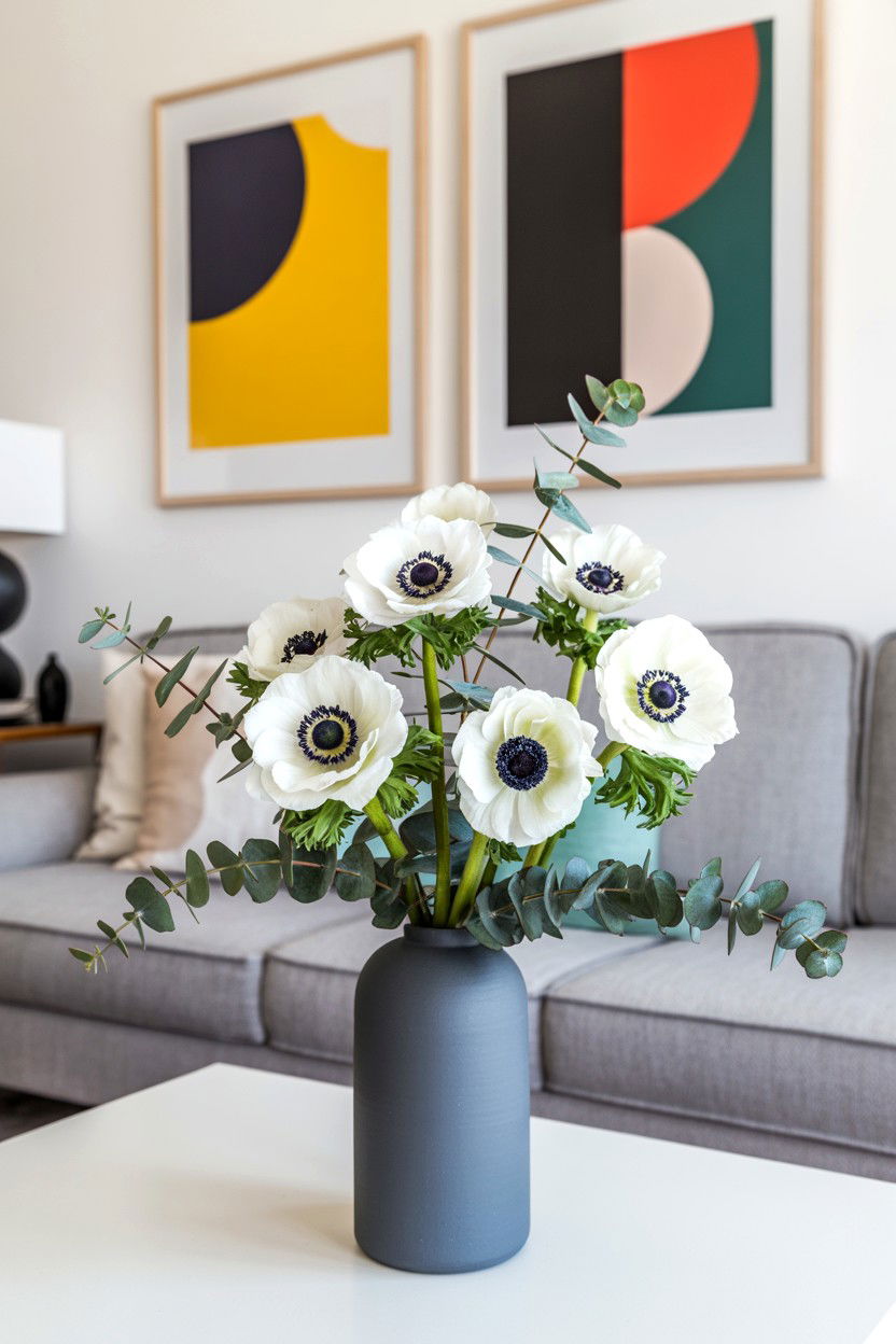 Anemone Floral Arrangement - 25 Valentine's Day Flower Gift Ideas