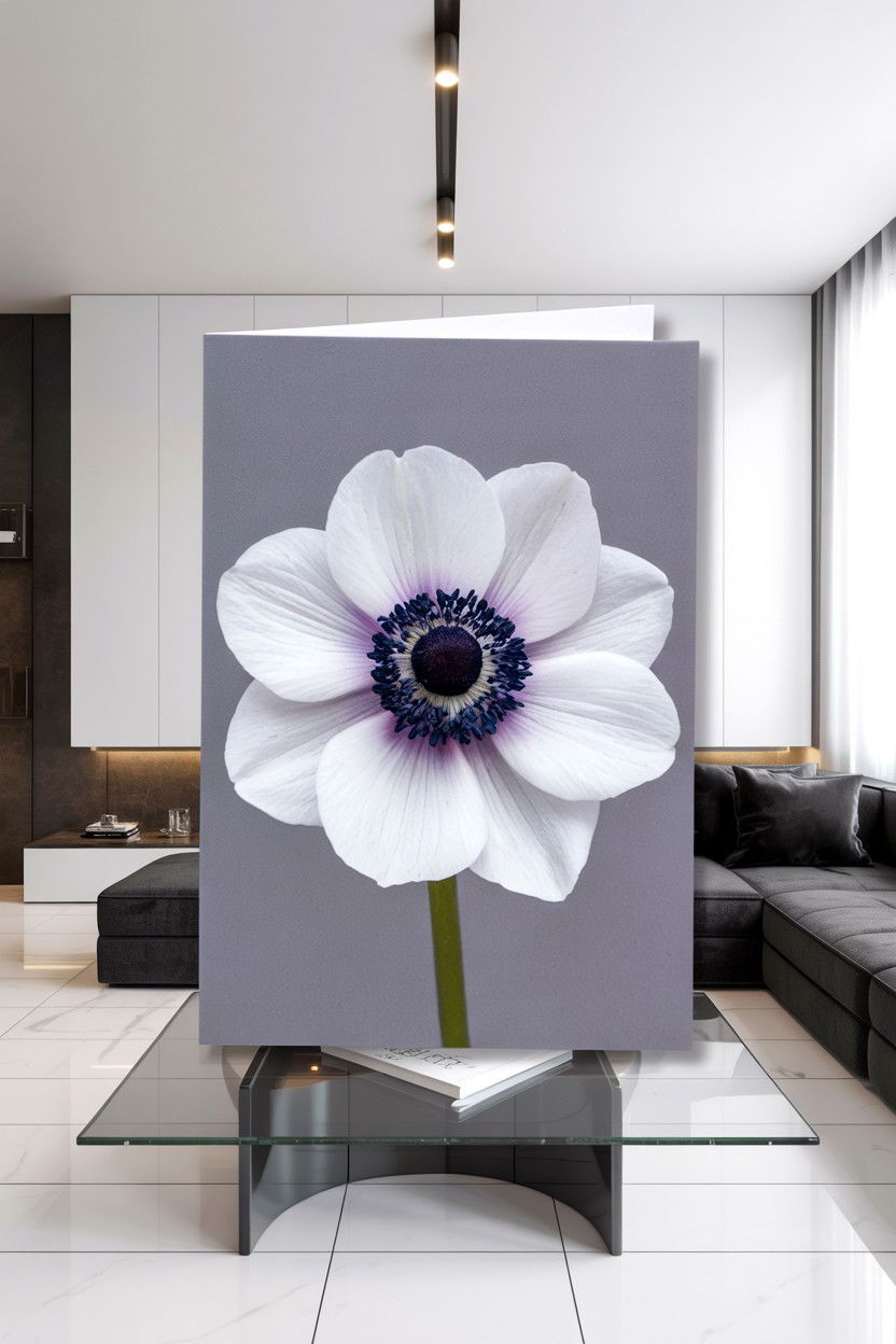 Anemone Flower Card - 25 Floral Valentine's Day Card Ideas
