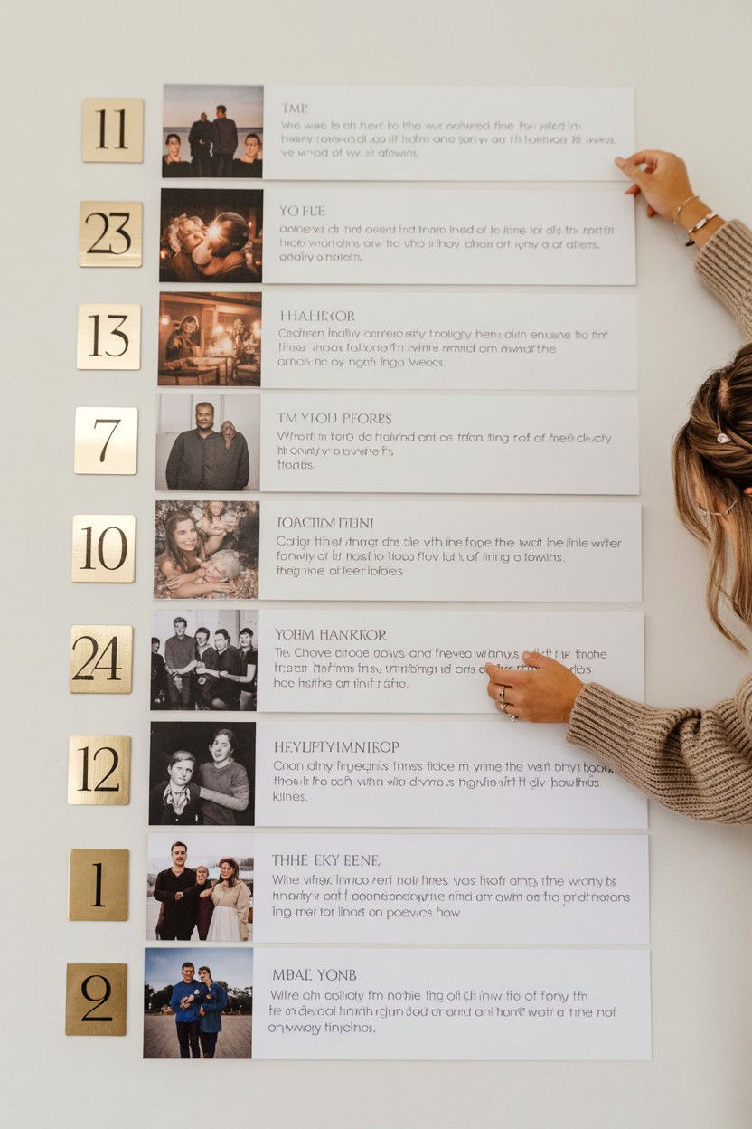 Anniversary timeline - 25 Valentine's Day Memory Album Ideas