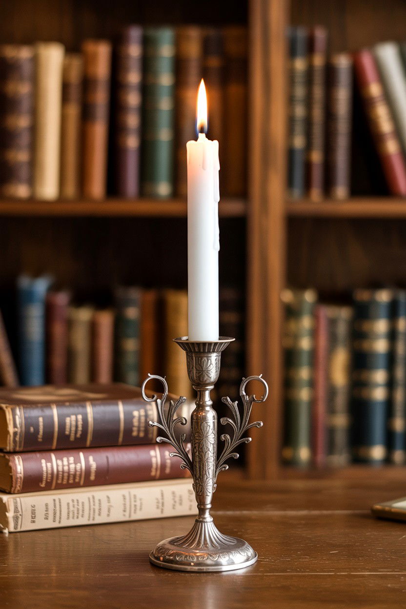 Antique Candle Holder - 25 Thrifty Valentine's Day Ideas