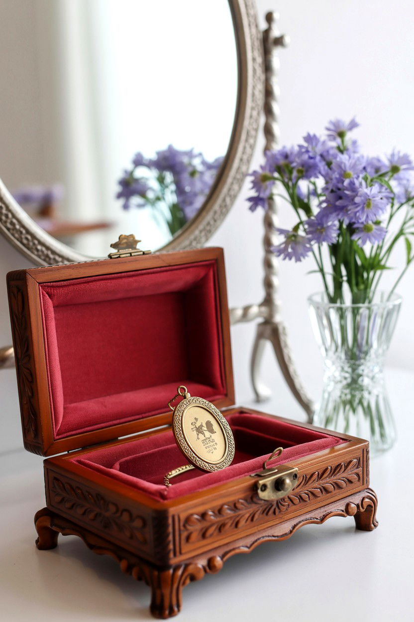 Antique Jewelry Box - 25 Cottagecore Valentine's Day Ideas
