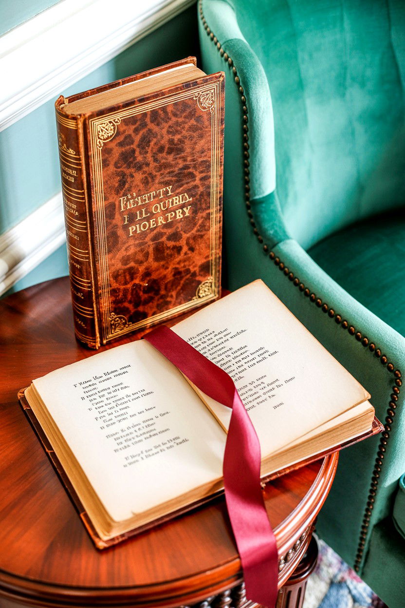 Antique Poetry Book - 25 Dark Academia Valentine's Day Ideas