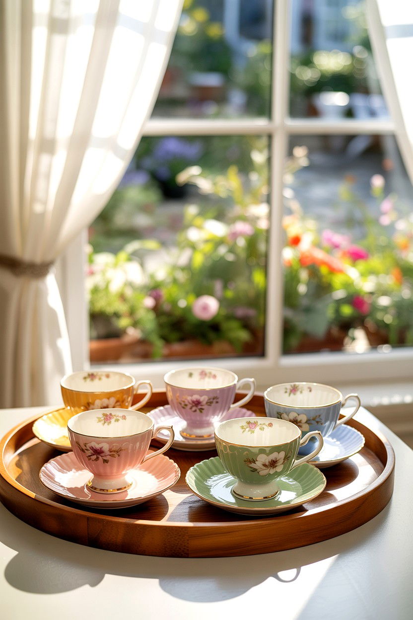 Antique Tea Set - 25 Cottagecore Valentine's Day Ideas