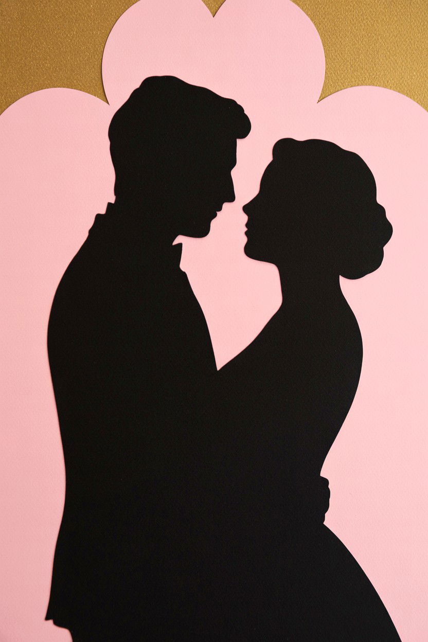 Antique silhouette valentine - 25 Vintage Valentine's Day Card Ideas