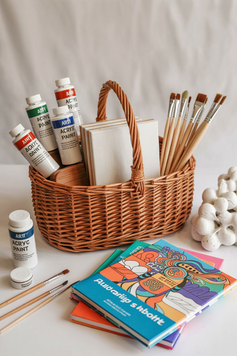 Art And Craft Gift Basket - 25 Valentine's Day Romantic Gift Basket Ideas