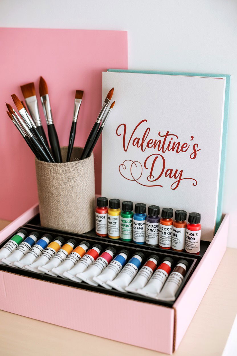 Art Supply Box - 25 Valentine's Day Care Package Ideas for Her
