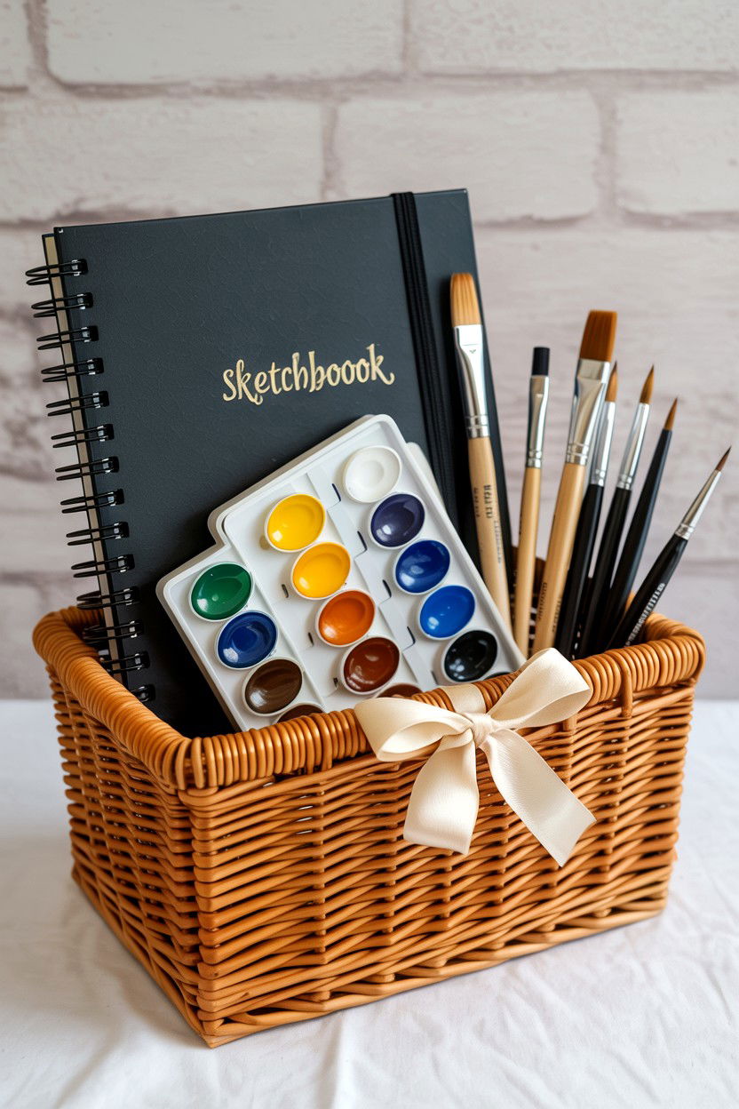 Art Supply Gift Basket - 25 Valentine's Day Gift Basket Ideas