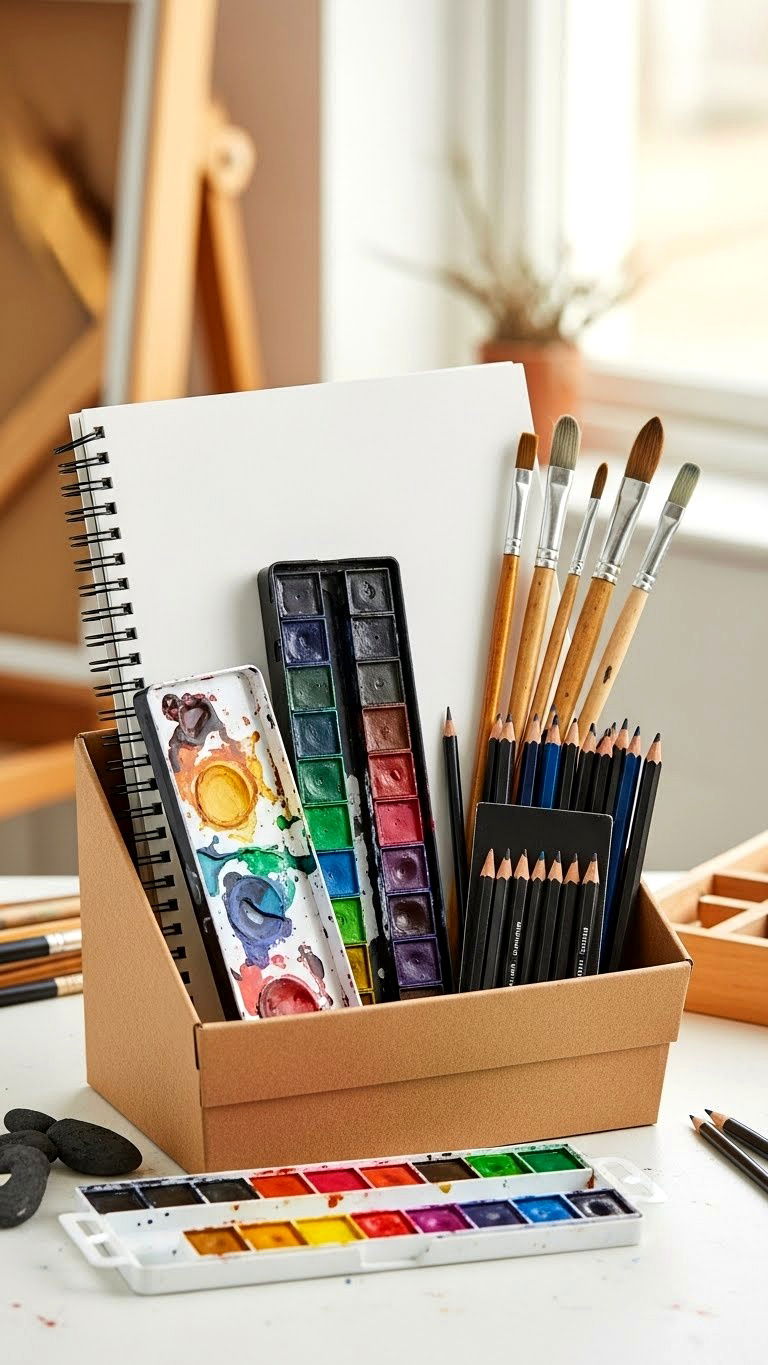 Art Supply Gift Basket - 25 valentine's day basket ideas