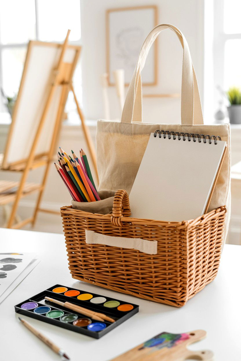 Art supply gift basket - 25 Budget Valentine's Day Gift Basket Ideas