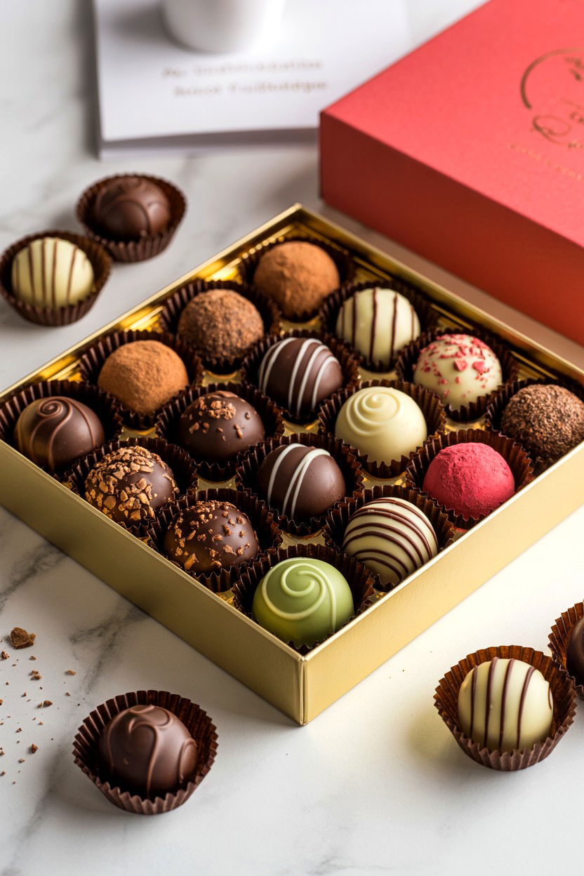 Artisan Chocolate Truffle Collection - 25 Valentine's Day Snack Gift Basket Ideas