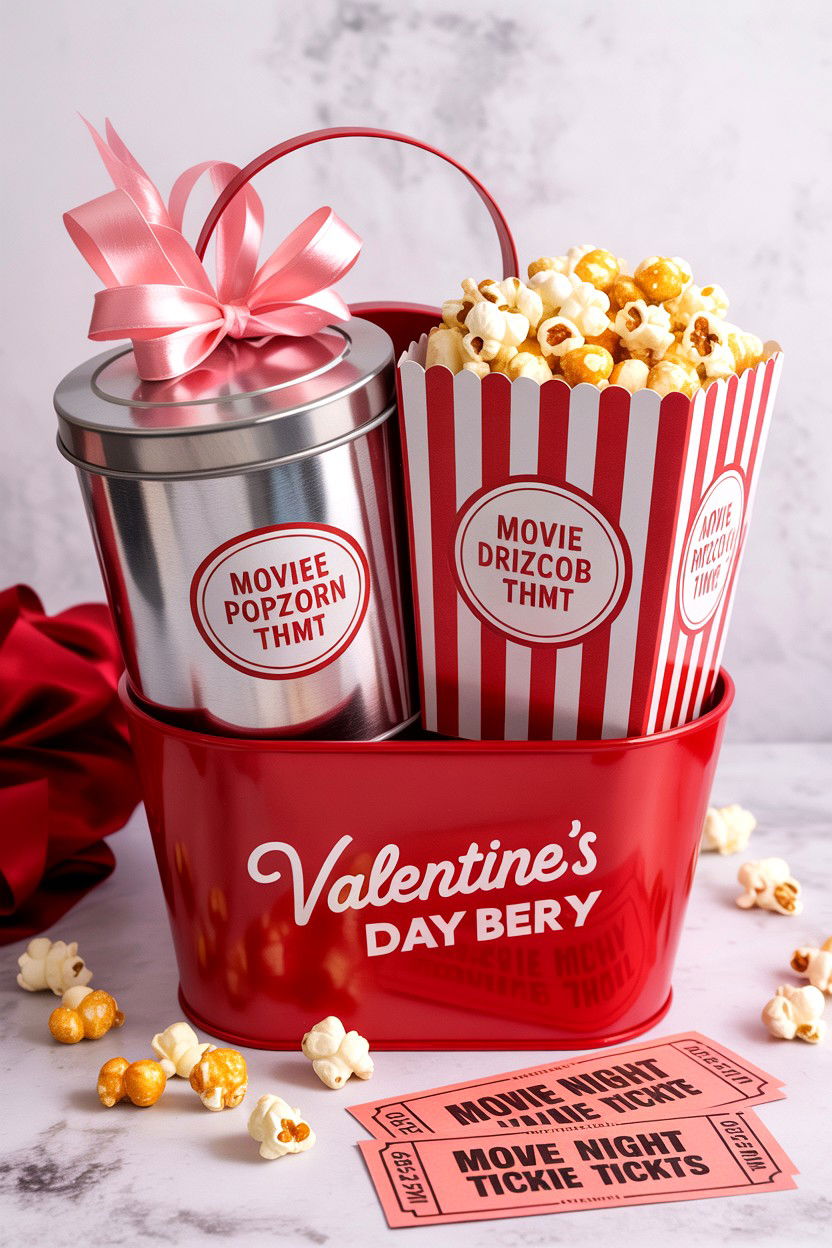 Artisan Popcorn Tins - 25 Valentine's Day Gift Basket Filler Ideas