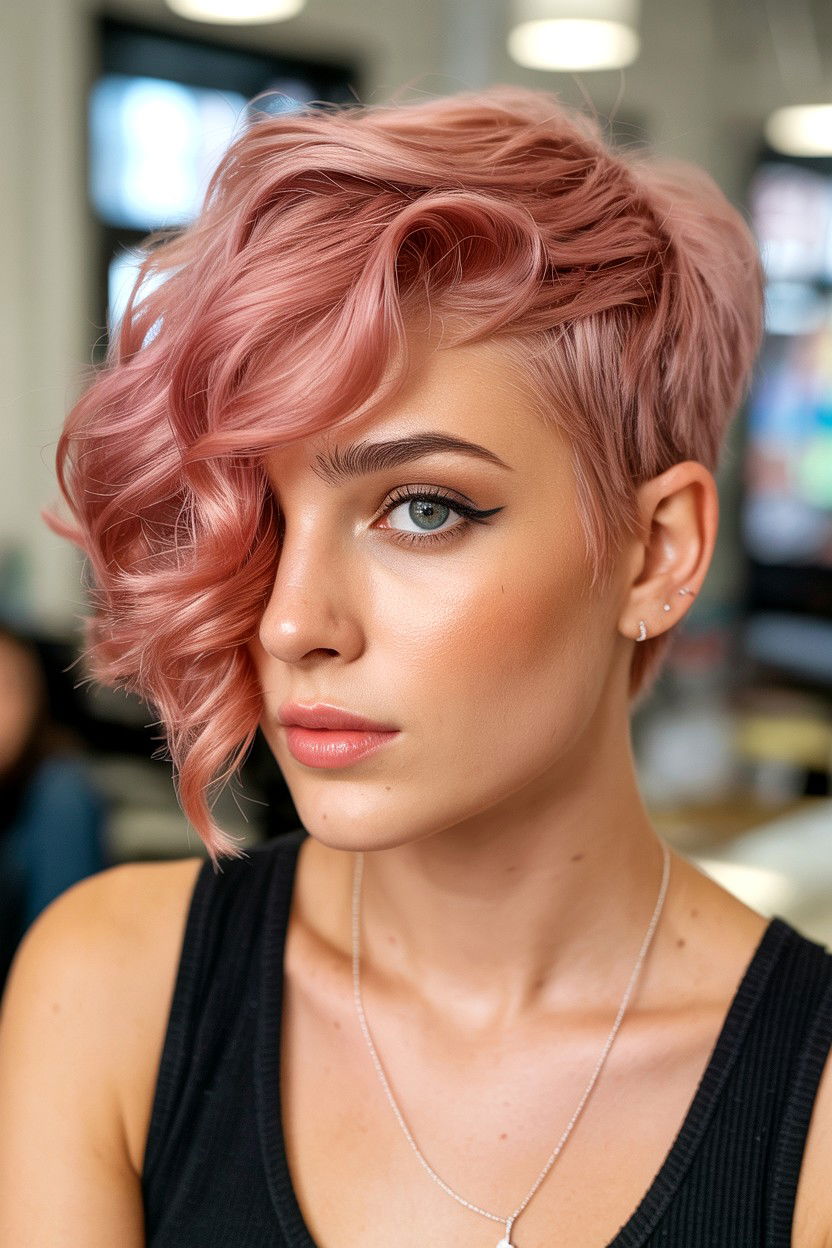Asymmetrical Pixie - 25 Valentine's Day Short Hair Ideas