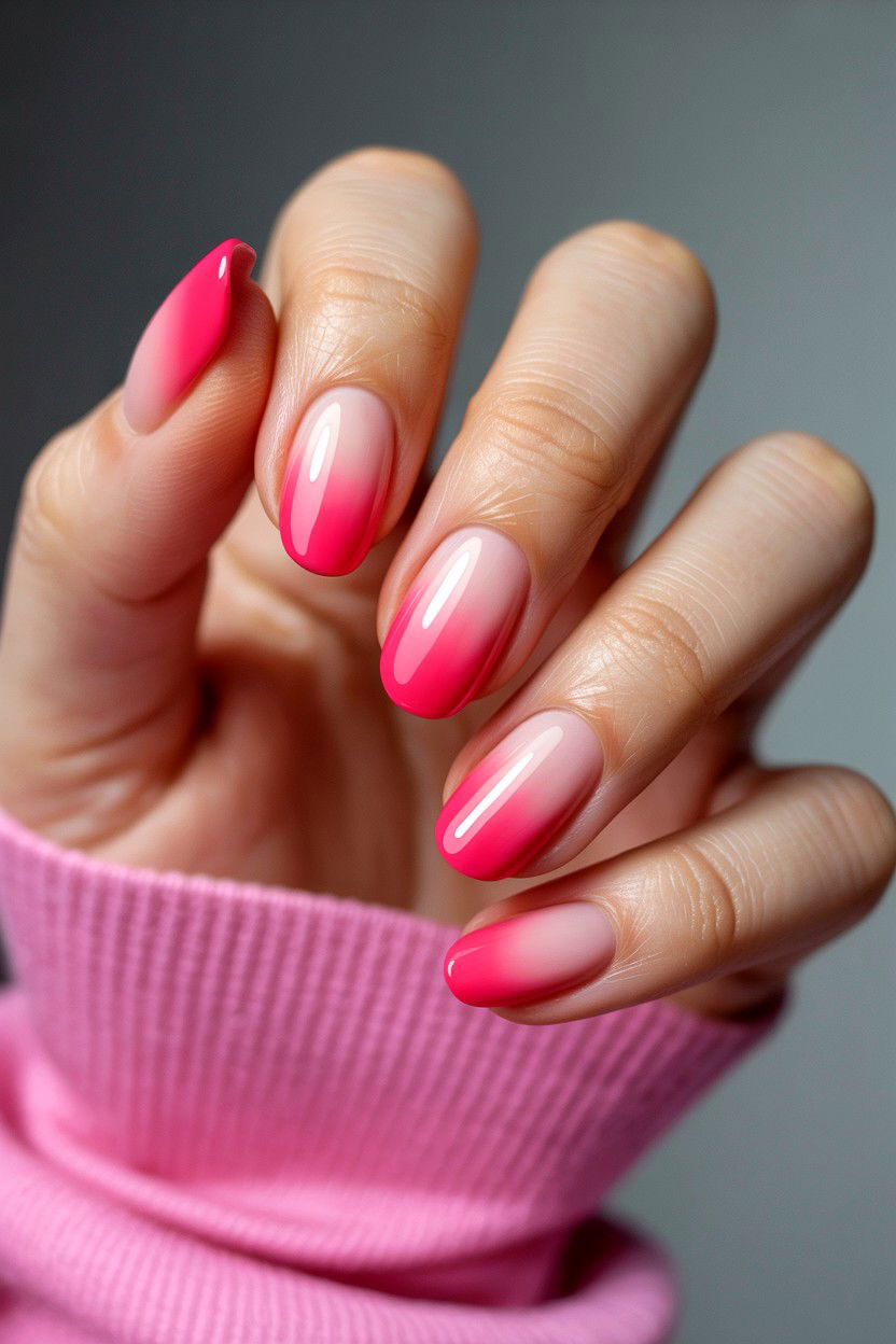 Aura Ombre Nails - 25 Ombre Valentine's Day Nail Ideas