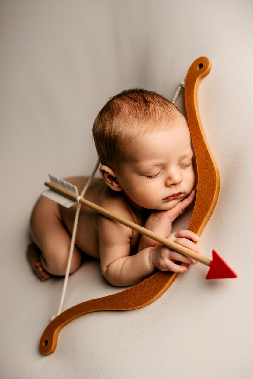 Baby Bow And Arrow - 25 Valentine's Day Newborn Photo Ideas