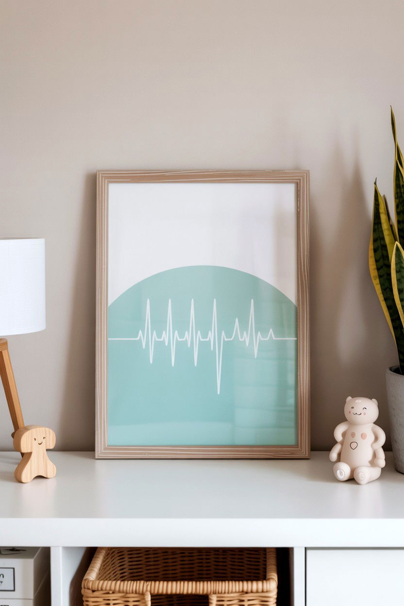 Baby Heartbeat Sound Wave - 25 Valentine's Day Sound Wave Art Ideas