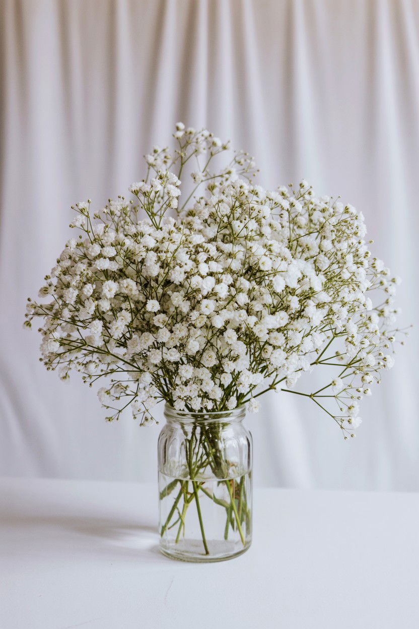 Babys breath bouquet - 25 Valentine's Day Bouquet Ideas