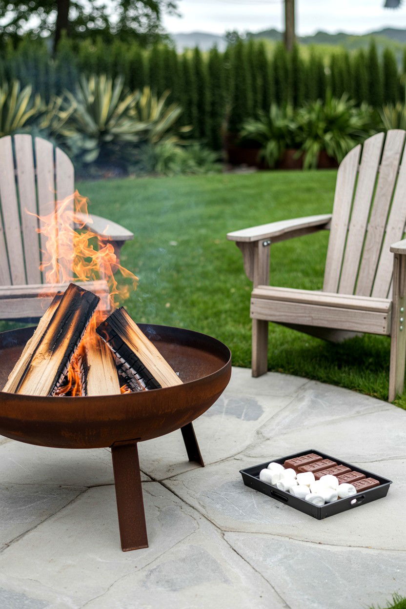 Backyard Fire Pit Setup - 25 Valentine's Day Ideas for Empty Nesters