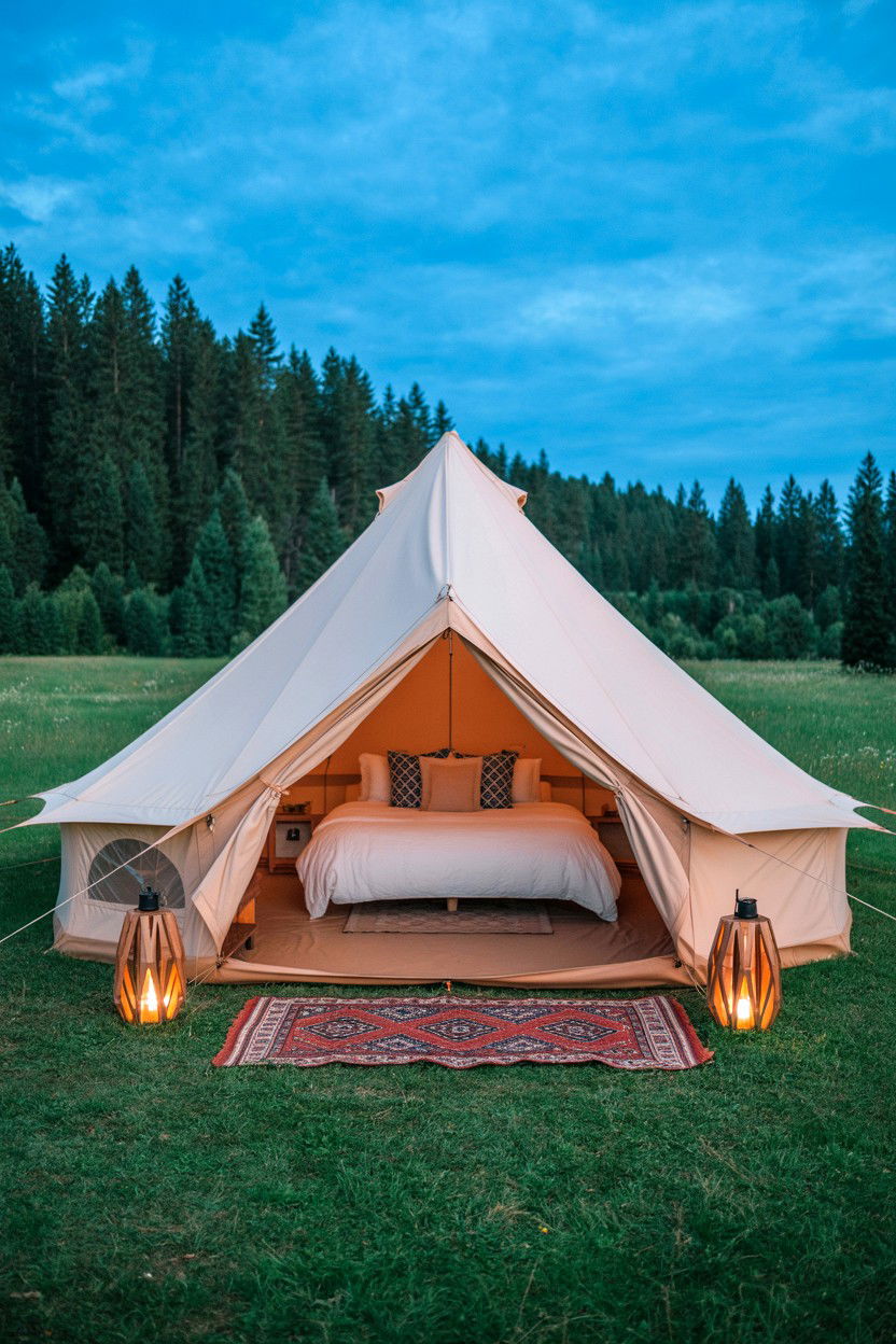 Backyard Glamping - 25 Valentine's Day Anniversary Ideas
