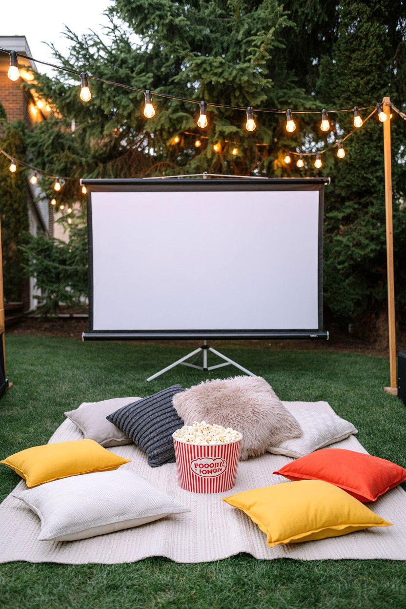 Backyard Movie Night - 25 Valentine's Day Romantic Gesture Ideas