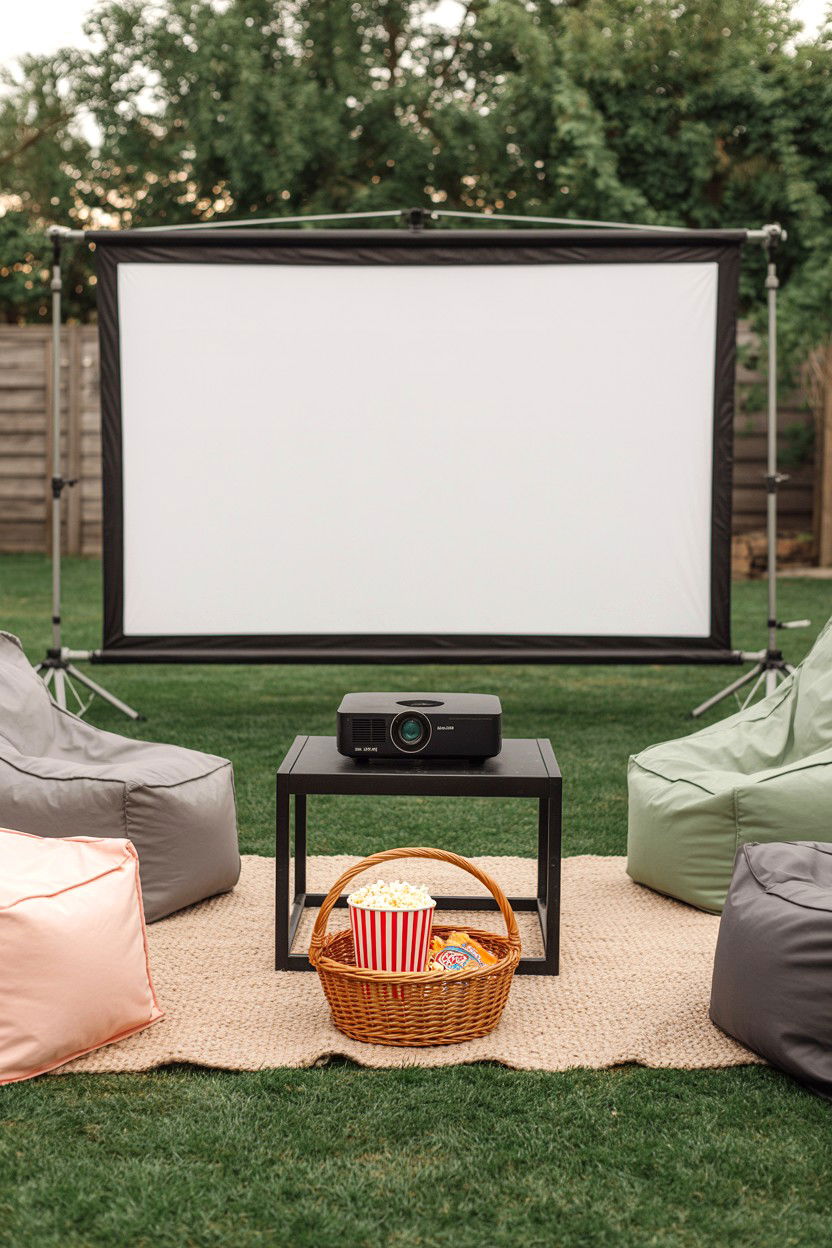 Backyard movie night - 25 Valentine's Day Surprise Ideas for Husband