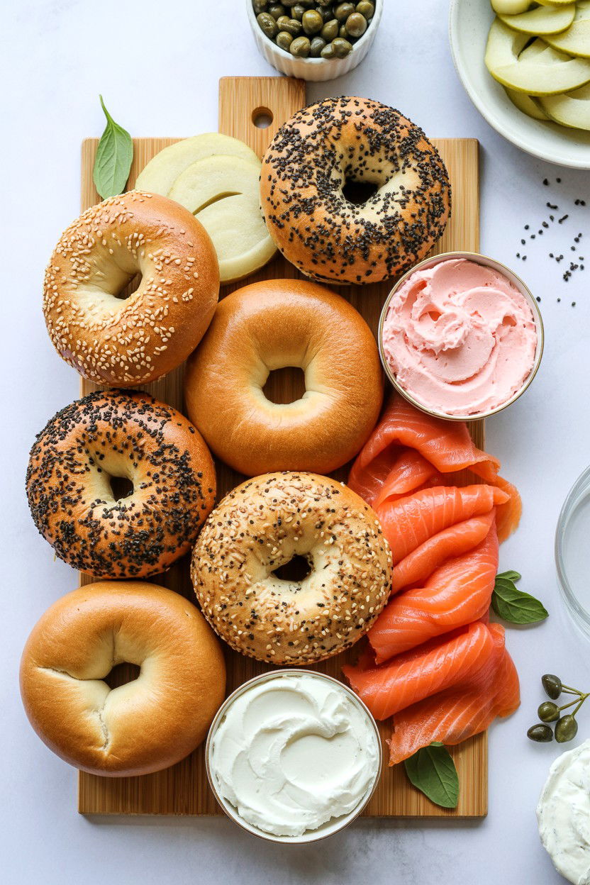 Bagel Brunch Board - 25 Valentine's Day Lunch Surprise Ideas