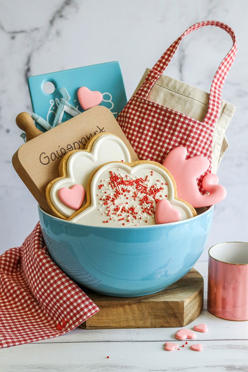 Baking Gift Basket - 25 Valentine's Day Cozy Gift Basket Ideas
