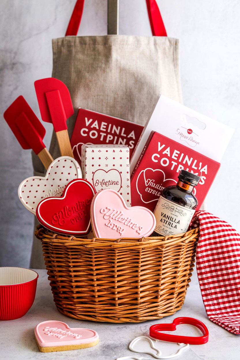 Baking Gift Basket - 25 Valentine's Day Gift Basket Ideas for Her