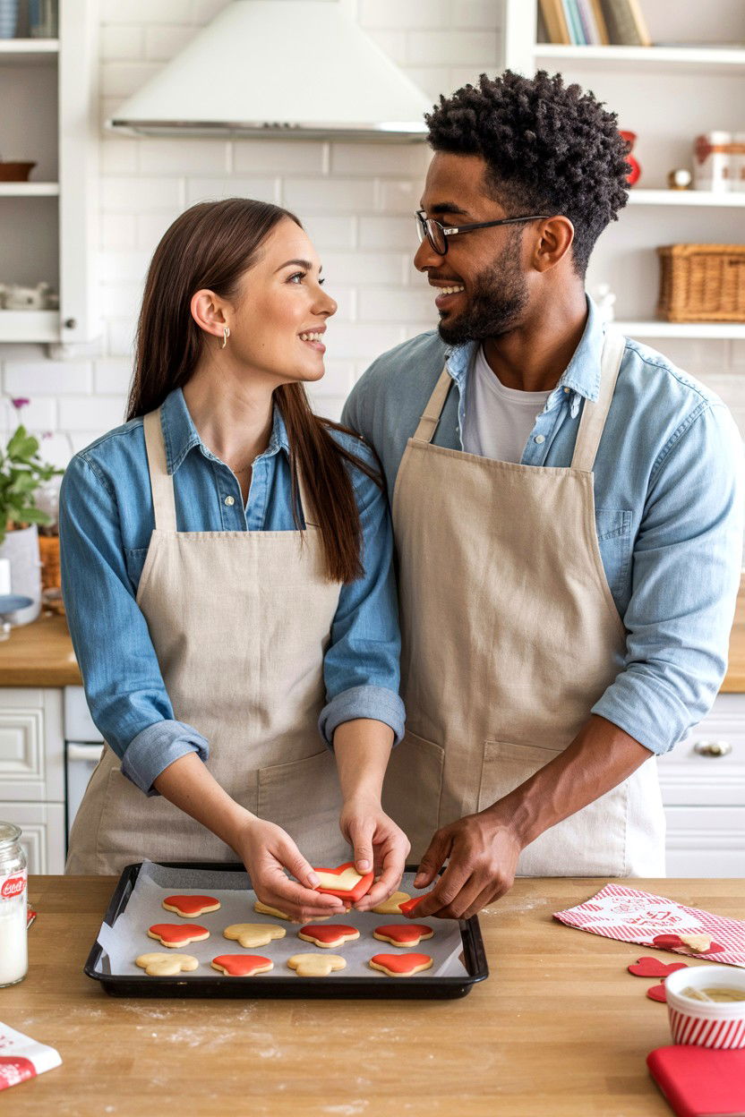 Baking Heart Cookies - 25 Valentine's Day Candid Photo Ideas
