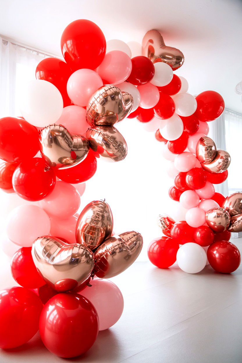 Balloon Arch - 25 Dollar Store Valentine's Day Decor Ideas