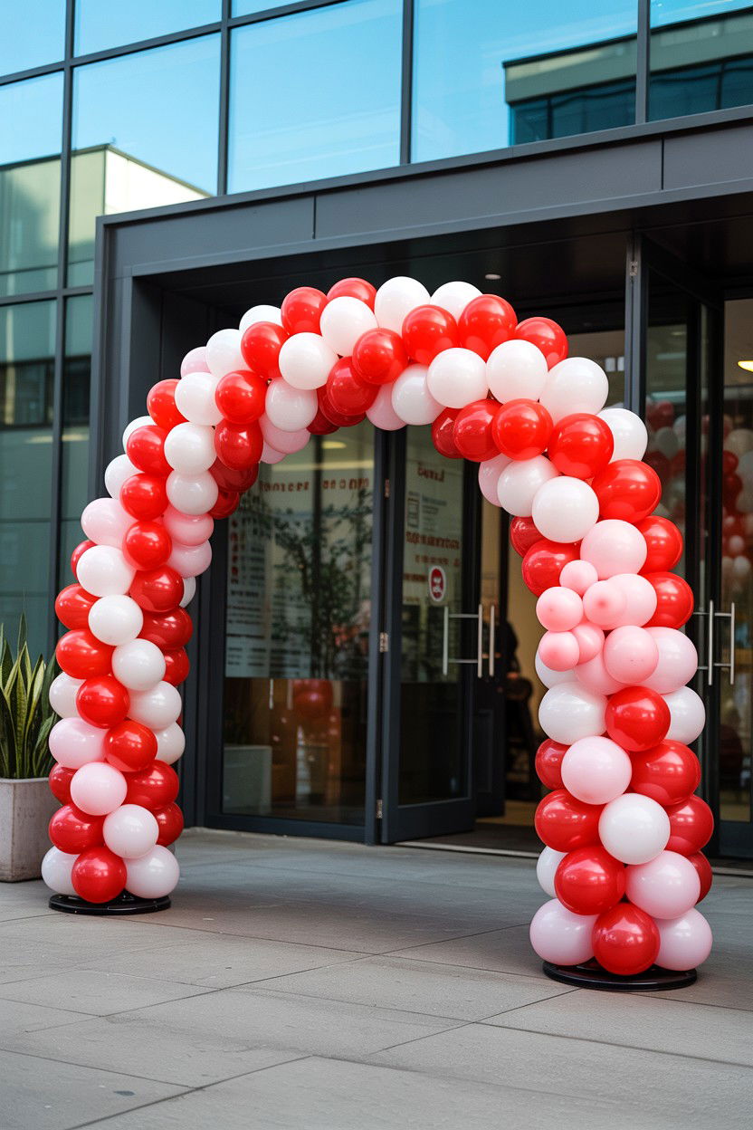 Balloon Arch - 25 Valentine's Day Office Party Ideas
