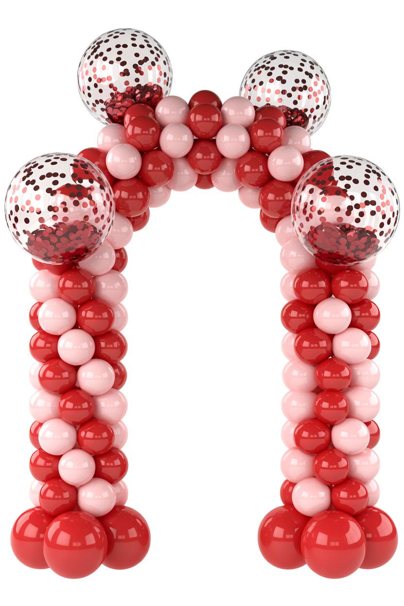 Balloon Arch With Confetti - 25 Valentine's Day Confetti Balloon Ideas