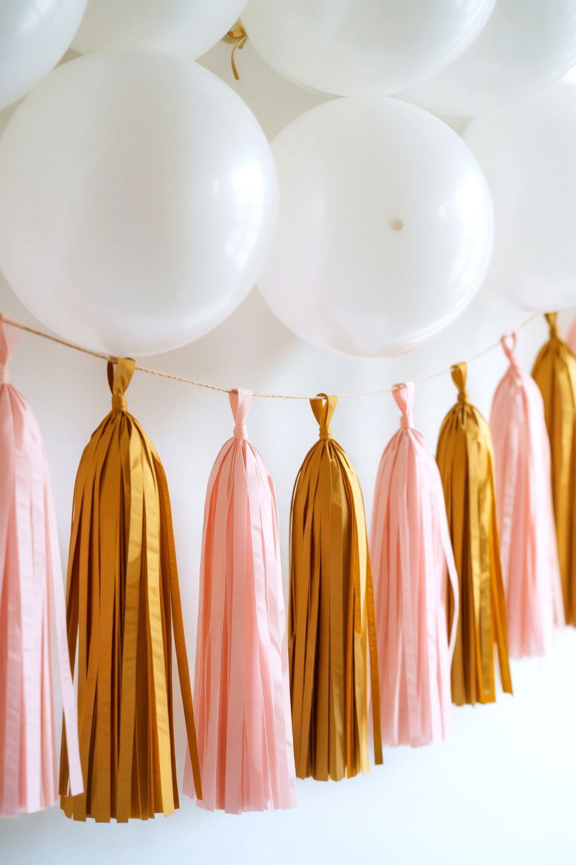 Balloon Tassel Garland - 25 Valentine's Day Party Balloon Ideas