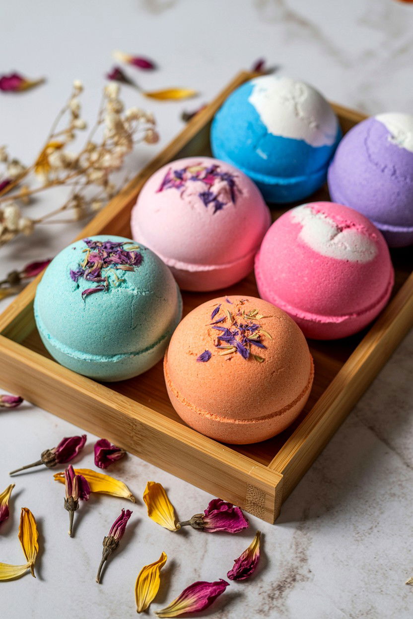 Bath Bomb Collection - 25 Valentine's Day Pamper Gift Basket Ideas