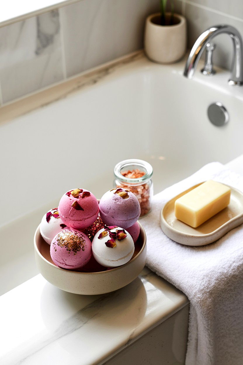 Bath Bomb Set - 25 Valentine's Day Self Care Gift Ideas