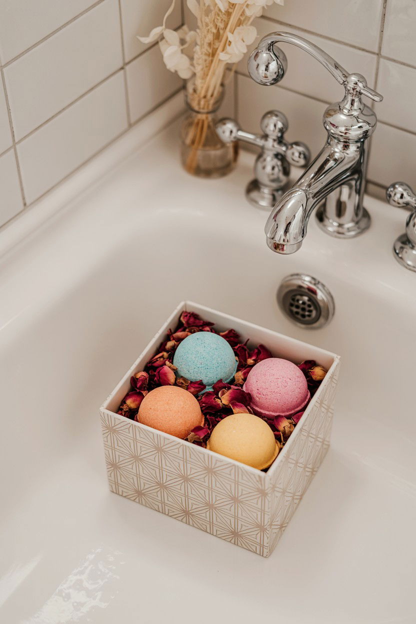 Bath Bomb Set - 25 Valentine's Day Teacher Treat Ideas