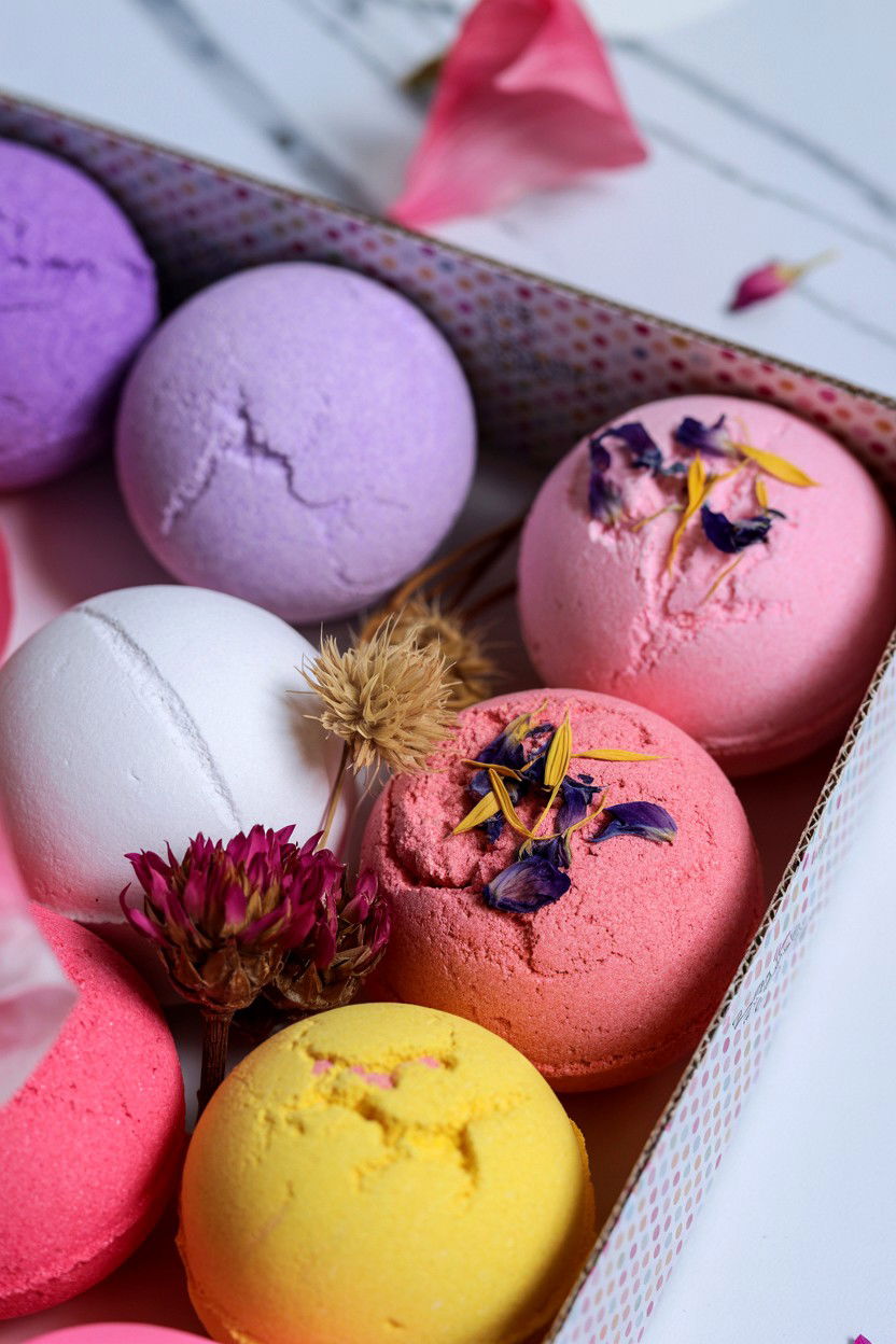 Bath Bomb Set - 25 Long Distance Valentine's Day Care Package Ideas