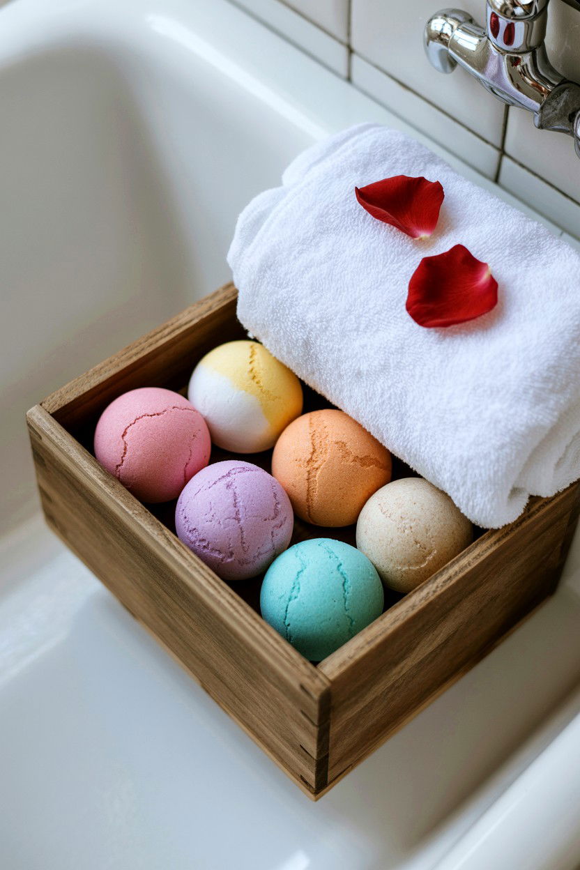 Bath bomb gift set - 25 Affordable Valentine's Day Gifts for Her