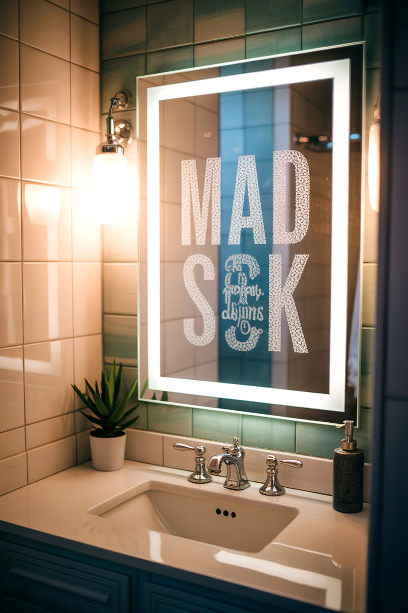 Bathroom Mirror - 25 Valentine's Day Escape Room Ideas