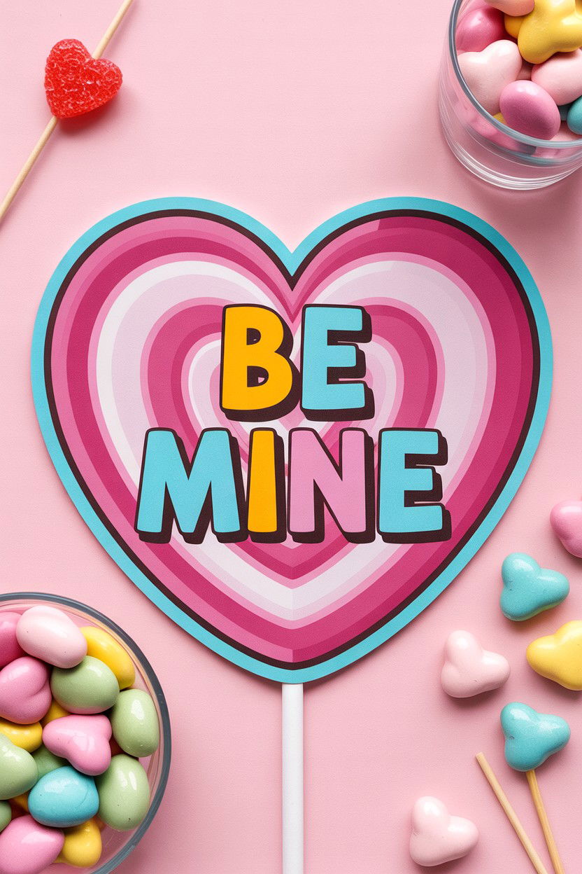 Be Mine Candy Mat - 25 Valentine's Day Doormat Ideas