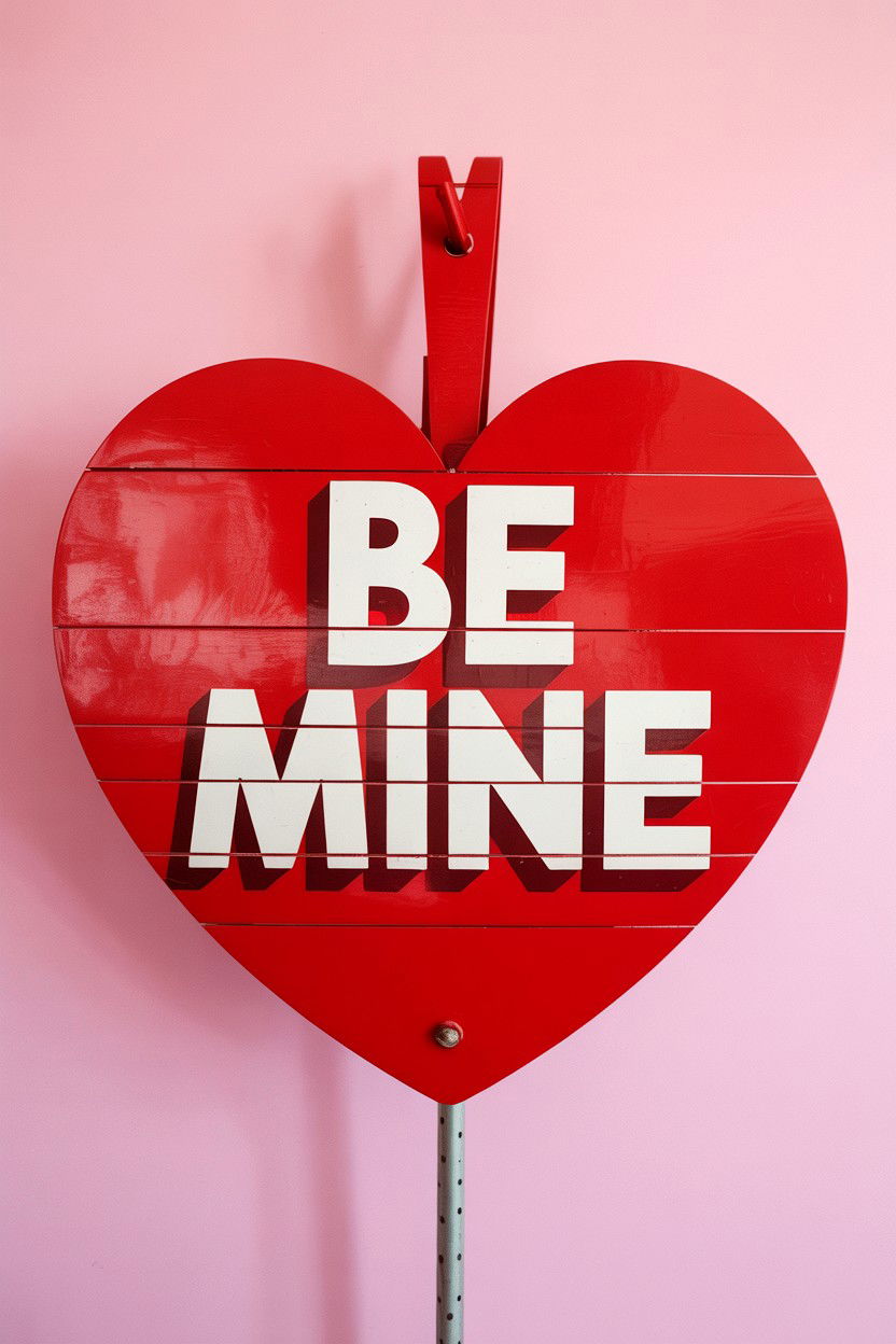 Be Mine Heart Spinner - 25 Valentine's Day Wind Spinner Ideas