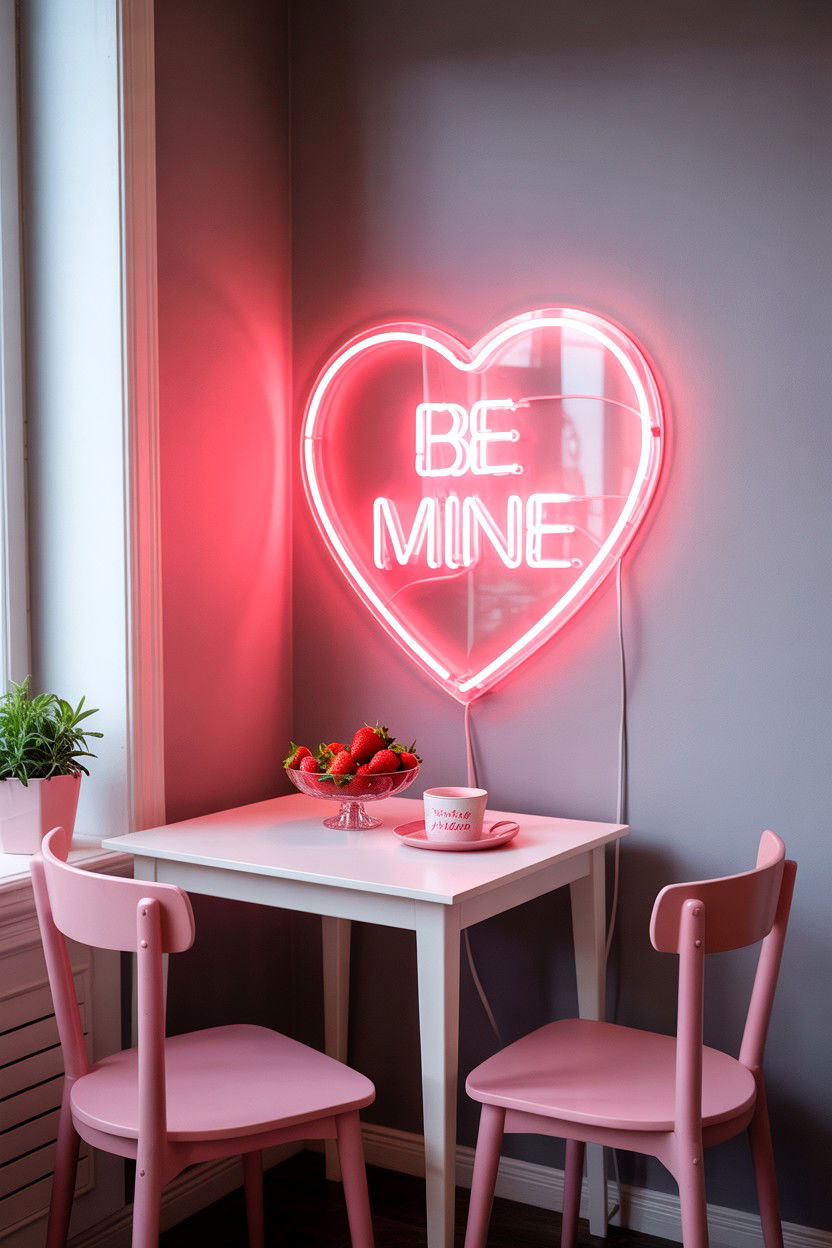 Be Mine Neon Sign - 25 Valentine's Day Neon Sign Ideas