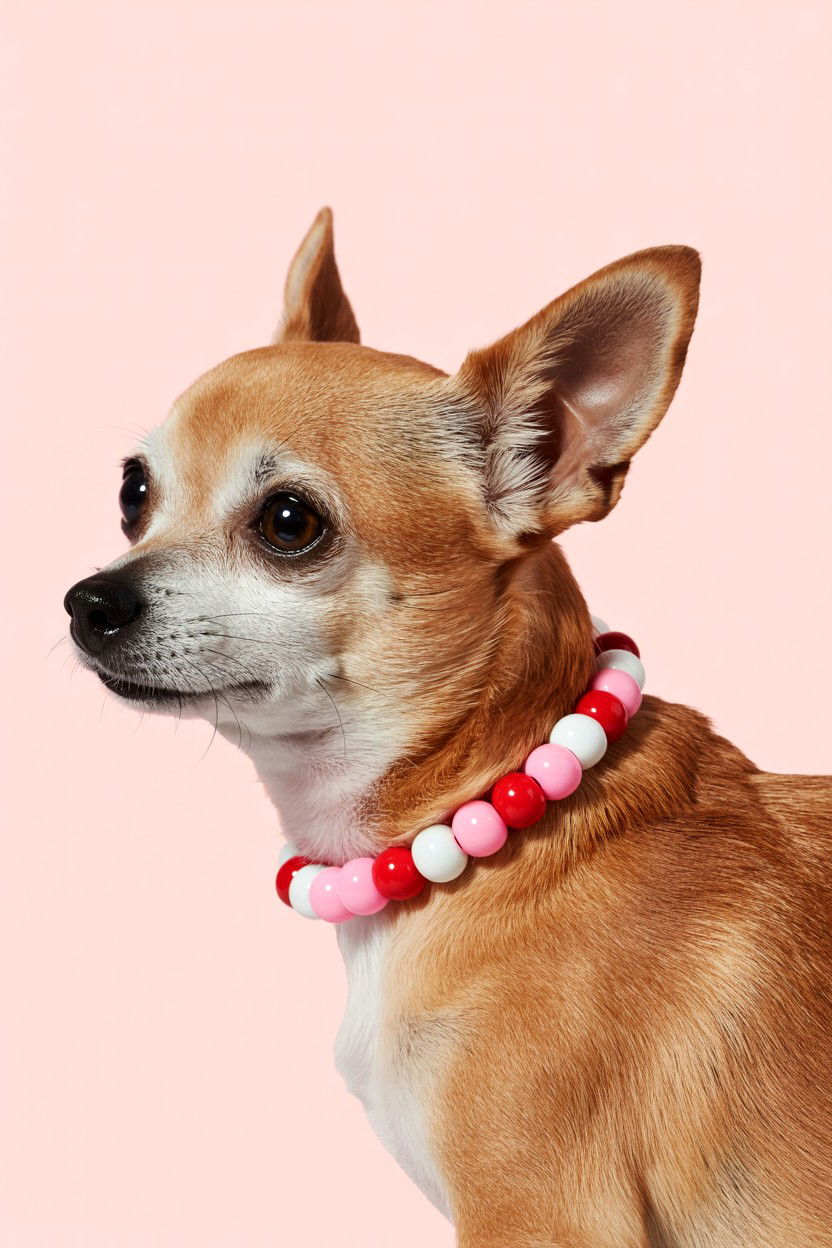 Beaded Valentine Pet Collar - 25 Valentine's Day Pet Collar Ideas