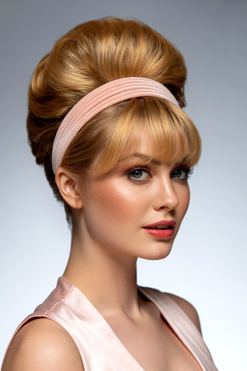 Beehive Updo - 25 Valentine's Day Vintage Hair Ideas