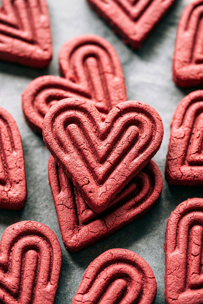 Beet juice pet biscuits - 25 Valentine's Day Pet Treat Ideas