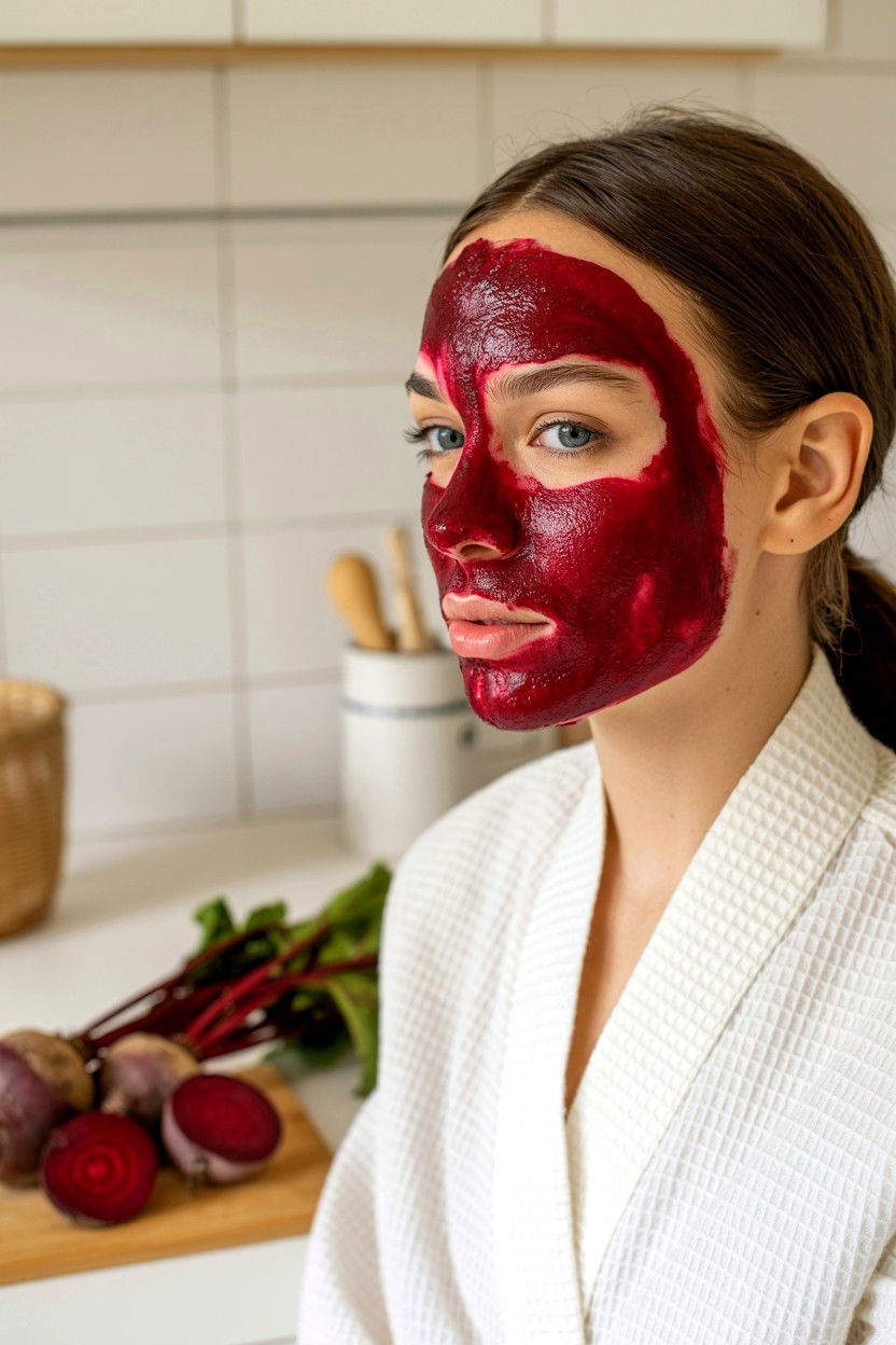 Beetroot Face Mask - 25 Valentine's Day Face Mask Ideas