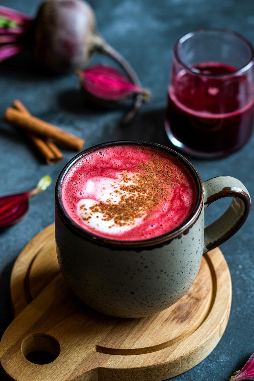 Beetroot Latte - 25 Valentine's Day Coffee Drink Ideas