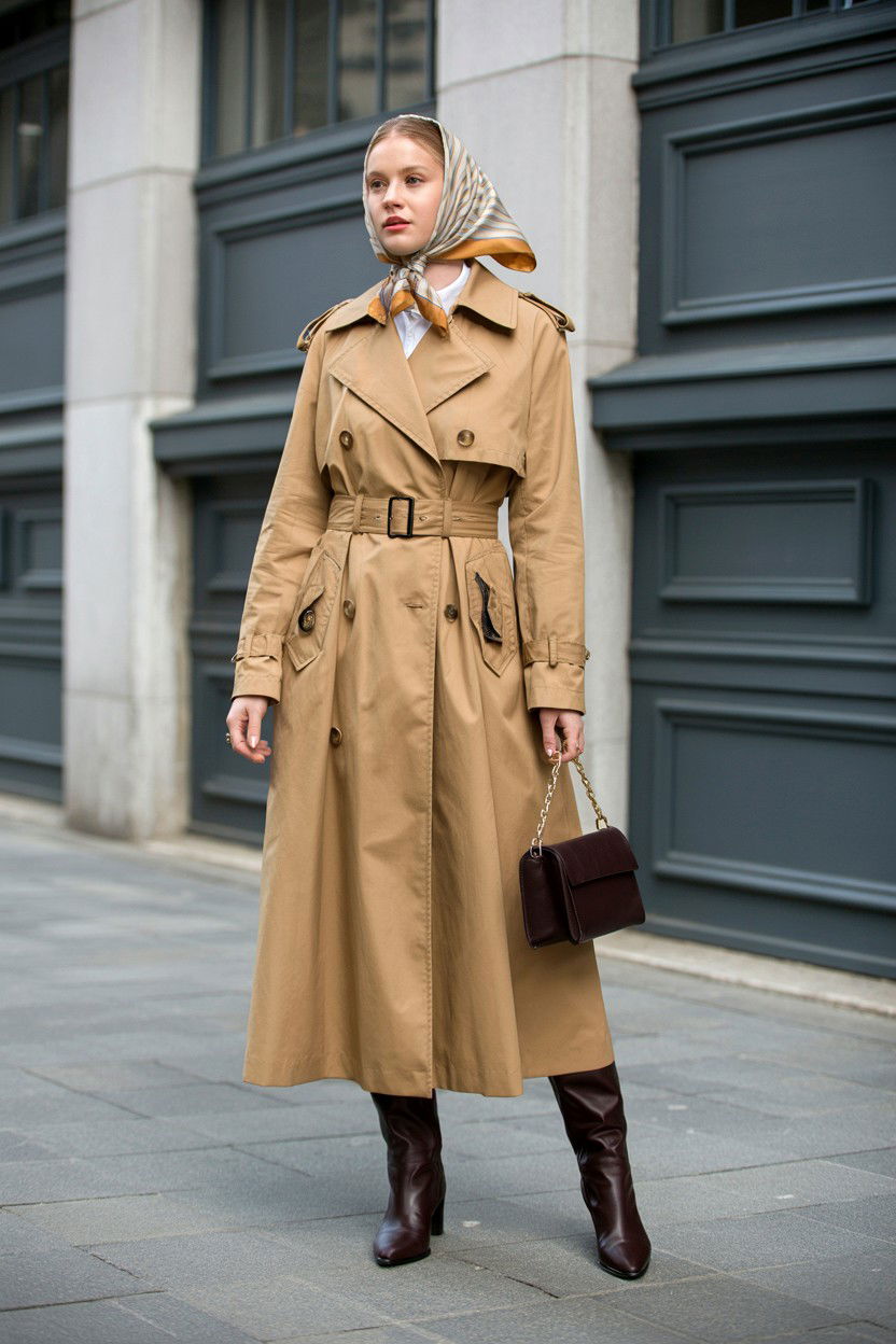 Belted Trench Coat Outfit - 25 Valentine's Day Old Money Outfits